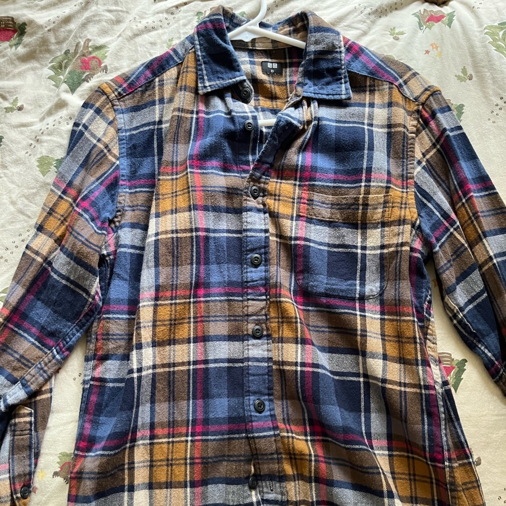 Uniqlo Men’s XS Flannel Blue/Gold